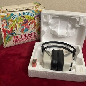 Vintage Triumph Headhugger HH66 Private Headset Radio Made in Japan‎ with Box